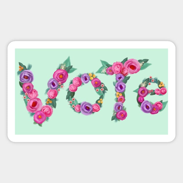 Vote (Music Festival Flower Crowns) Magnet by Star Sandwich